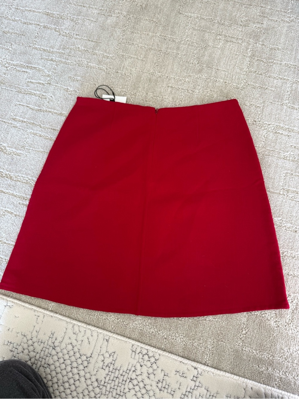 Theory Red Mini Skirt with Clean A-Line - Picture 6 of 9